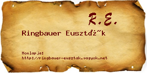 Ringbauer Euszták névjegykártya